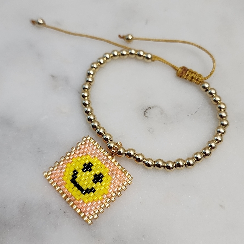 Beaded Smiley Face Bracelet